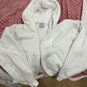 TNA cozy boyfriend cropped zip size M🤍